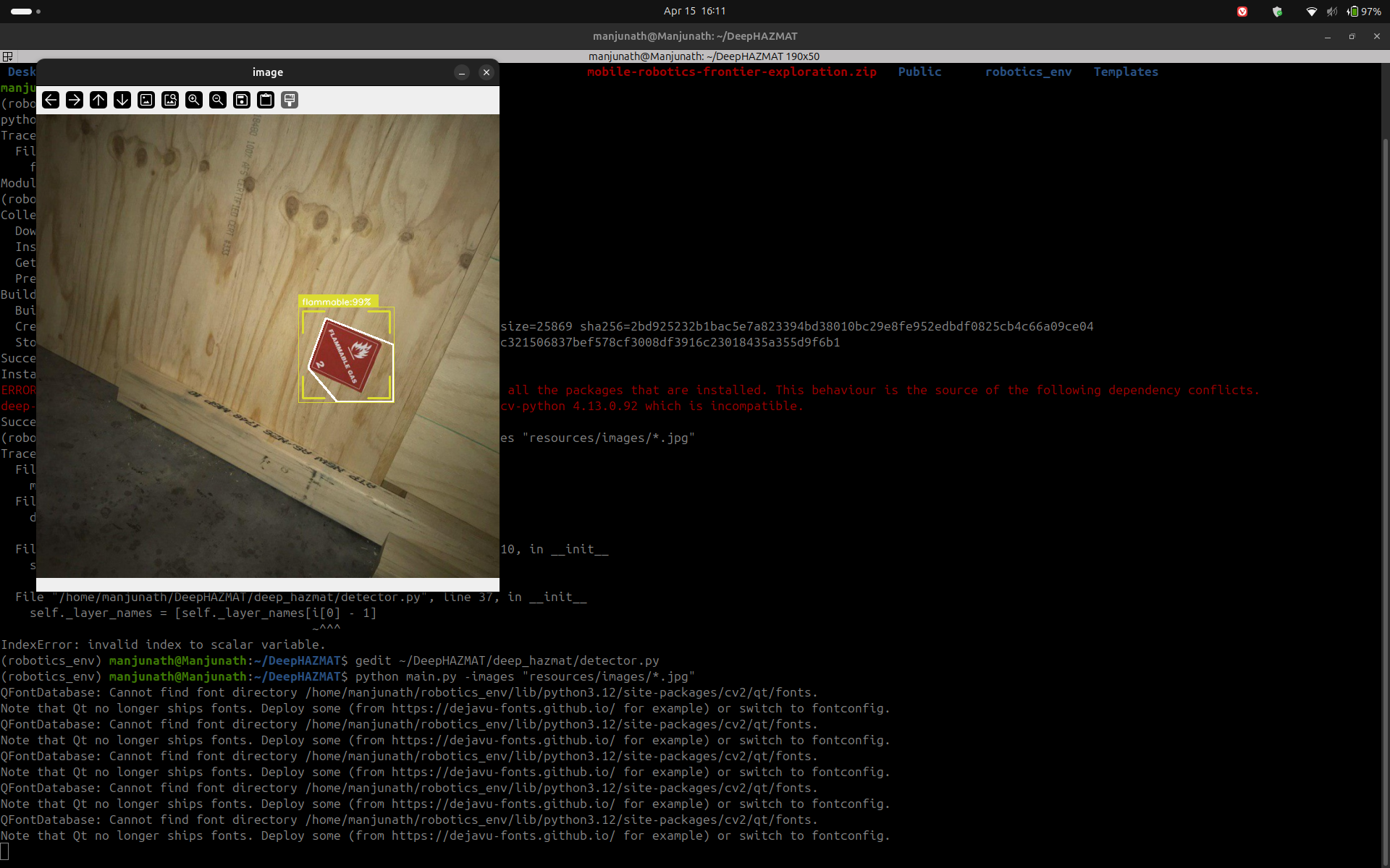 DeepHAZMAT detection screenshot 3
